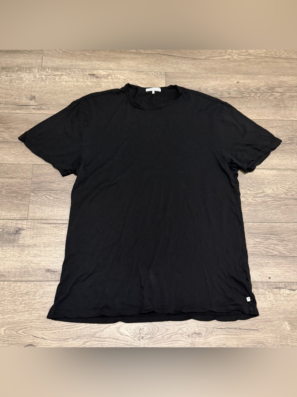James Perse T Shirt Mens Black Short Sleeve Crewneck Cotton USA MXMJ3857 Sz 3/LG